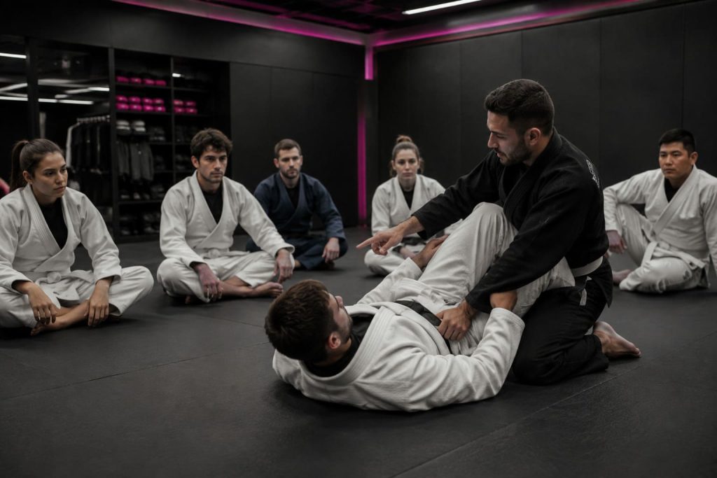 Beginner martial arts class